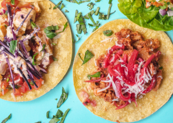 Recetas saludables para Trigloberos: Tacos de calabaza y lentejas con pesto de cilantro