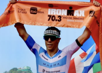 Luciano Taccone y Julie Iemmolo dominan el Ironman 70.3 de Río de Janeiro 2025