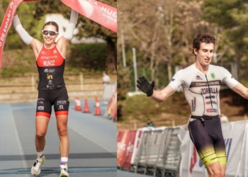 Marina Muñoz y Fernando Zorrilla revalidan el título nacional de Duatlón MD en Huesca