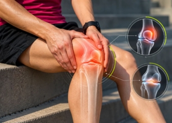 Corredor con análisis biomecánico de las articulaciones patelofemoral y tibiofemoral de la rodilla
