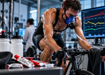 prueba de esfuerzo con un ciclista