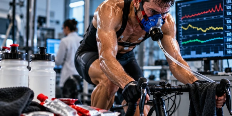 prueba de esfuerzo con un ciclista